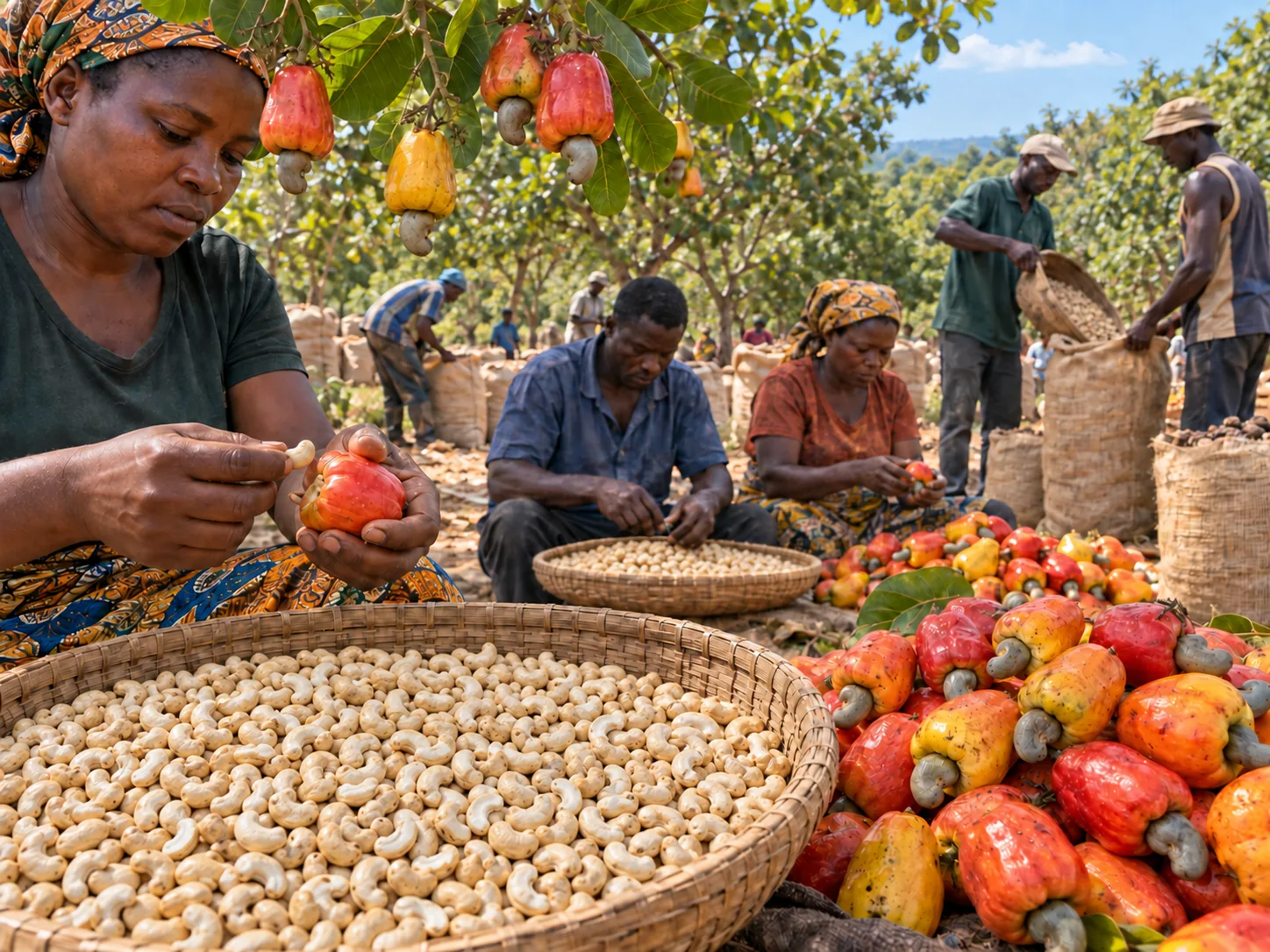 Agricultural production supporting cashew supply