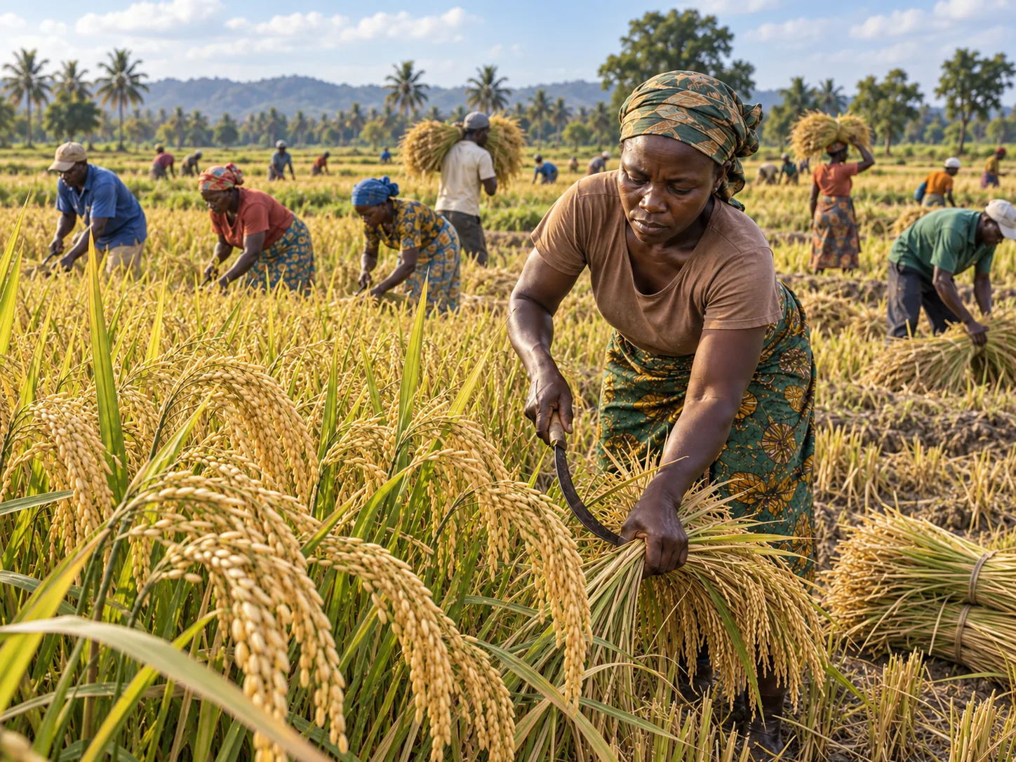 Agricultural production for rice paddy supply