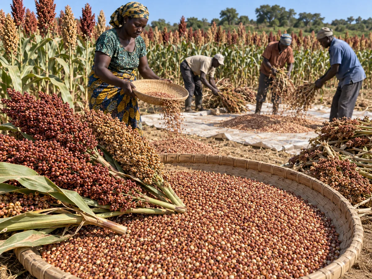 Stored agro-commodities ready for industrial supply
