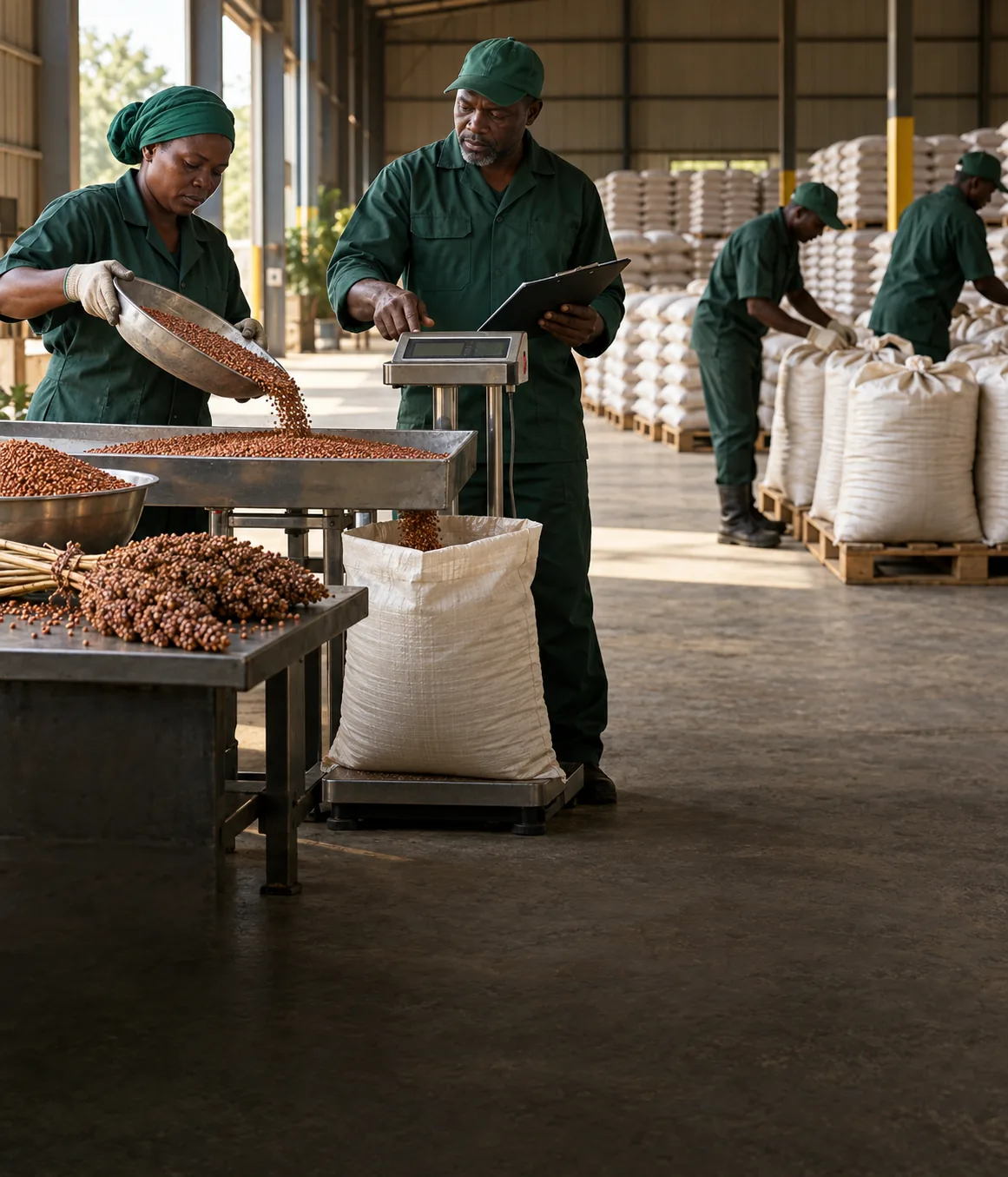 Farmer using traceability technology in a field